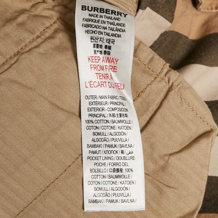 Pre Owned Burberry Kids Beige Herbie Checks Cotton Shorts 14Yrs