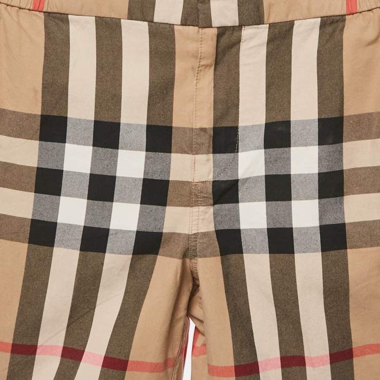 Pre Owned Burberry Kids Beige Herbie Checks Cotton Shorts 14Yrs