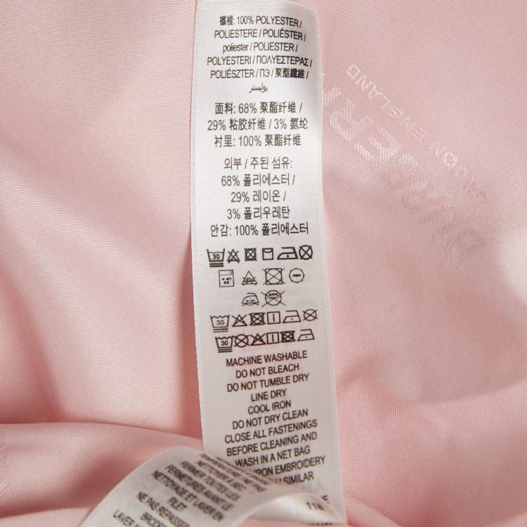 Pre Owned Burberry Pink Gabardine Pleated Skirt 4 Yrs