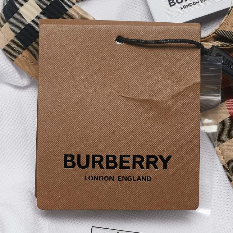 Pre Owned Burberry Kids Cotton Piqué Vintage Pleated Dress 6 Yrs