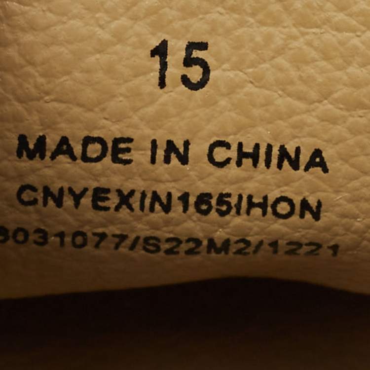 مملوكة مسبقًا Burberry Beige Vintage Check Canvas Charlton Boots Size 15