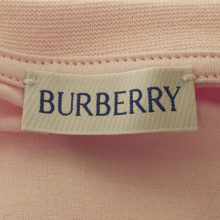 Pre Owned Burberry Kids Pink Umbrella Print Jersey T-Shirt 8Yrs