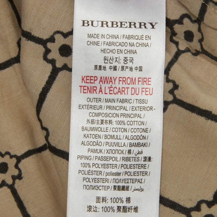 Pre Owned Burberry Children Beige Printed Cotton Top 10Yrs