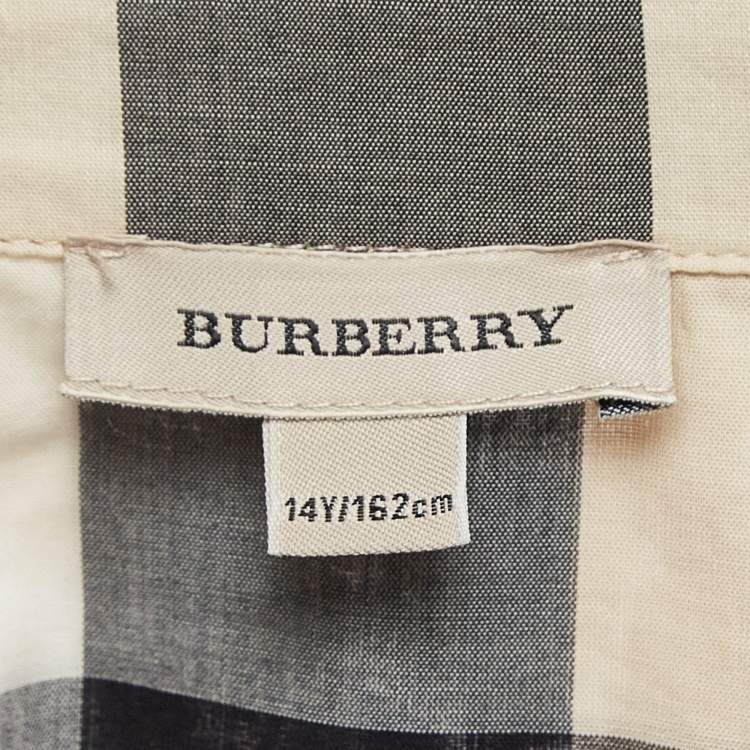 Pre Owned Burberry Multicolor Plaid Button Front Shirt 14 Yrs