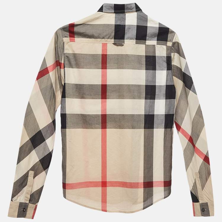 Pre Owned Burberry Multicolor Plaid Button Front Shirt 14 Yrs