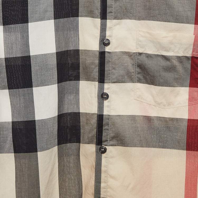 Pre Owned Burberry Multicolor Plaid Button Front Shirt 14 Yrs