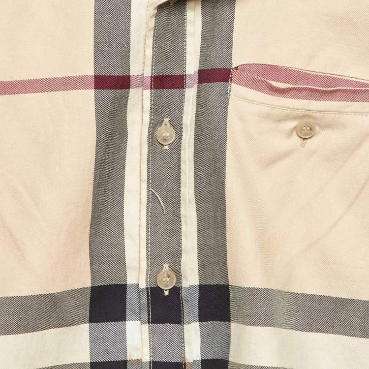 Pre Owned Burberry Beige Tartan Cotton Button Front Kids Shirt 4 Yrs