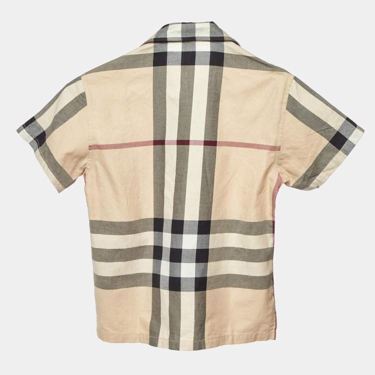 Pre Owned Burberry Beige Tartan Cotton Button Front Kids Shirt 4 Yrs