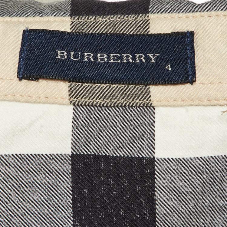 Pre Owned Burberry Beige Tartan Cotton Button Front Kids Shirt 4 Yrs