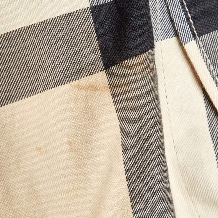 Pre Owned Burberry Beige Tartan Cotton Button Front Kids Shirt 4 Yrs