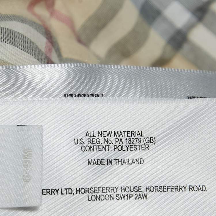 Pre Owned Burberry Children Iggy Checks Cotton Quilted Baby Nest 6-9 M