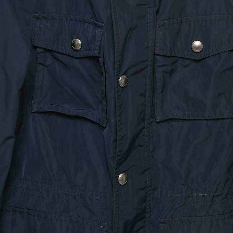 Pre Owned Burberry Kids Navy Blue Synthetic Zip-Up Jacket 14 Yrs