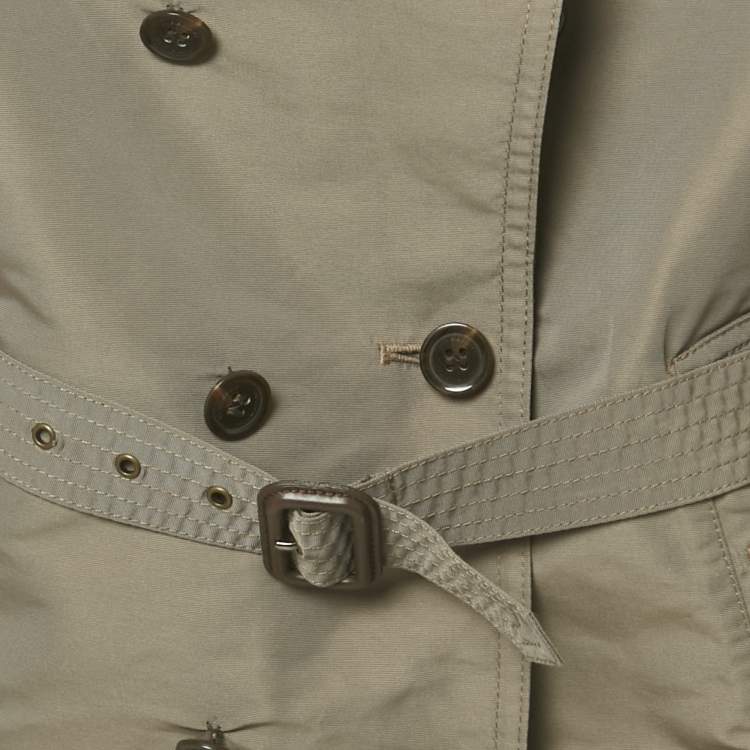 Pre Owned Burberry Khaki Gabardine Double Breasted Jacket 5Yrs