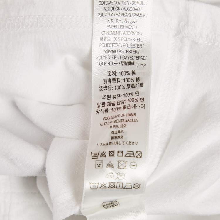 Pre Owned Burberry Kids White Cotton Thomas Bear Applique Detail T-Shirt 18M