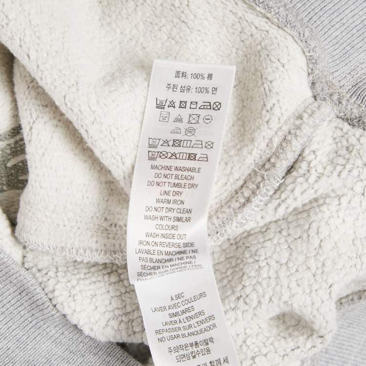Pre Owned Burberry Children Grey Logo Embroidered Cotton Knit Sweatshirt and Sweatpants Set 8 Yrs