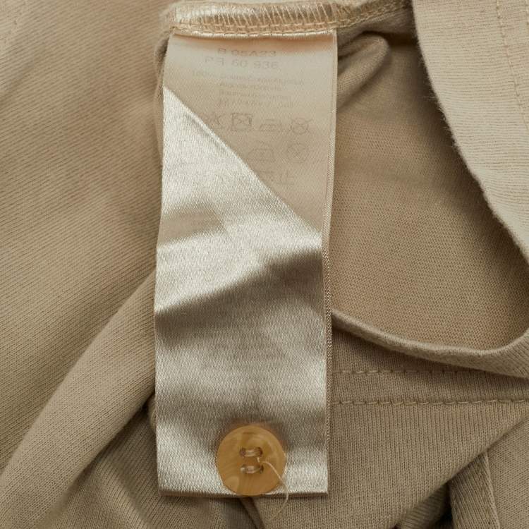 Pre Owned Burberry Kids Beige Cotton Jersey Polo T-Shirt 12M