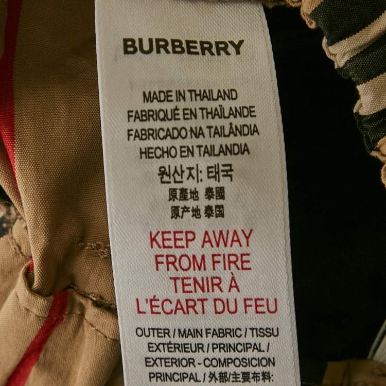 Pre Owned Burberry Kids Brown Striped Cotton Talbot Hoody Shorts 18M