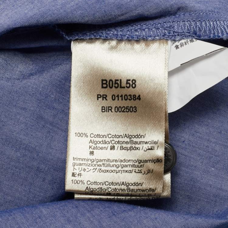 Pre Owned Burberry Kids Blue Chambray Shirt 2 Yrs