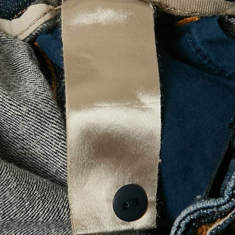 Pre Owned Burberry Kids Faded Denim Cargo Pants 3 Yrs 