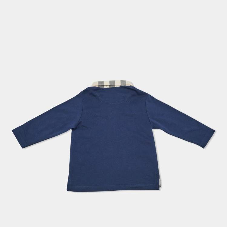 Pre Owned Burberry Children Blue Jersey T-Shirt 12M