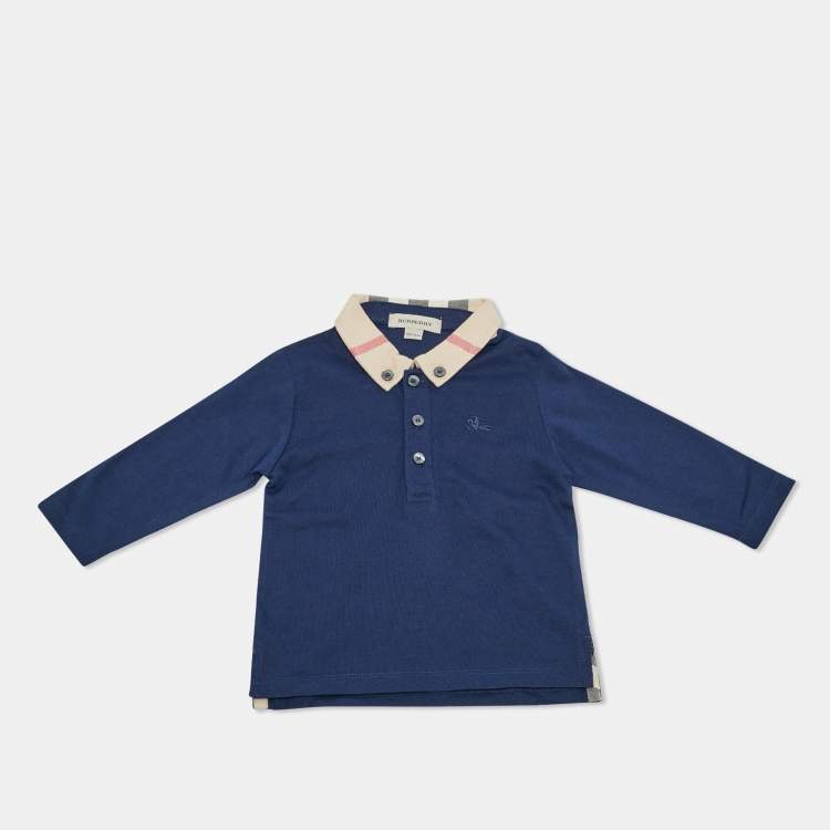 Pre Owned Burberry Children Blue Jersey T-Shirt 12M