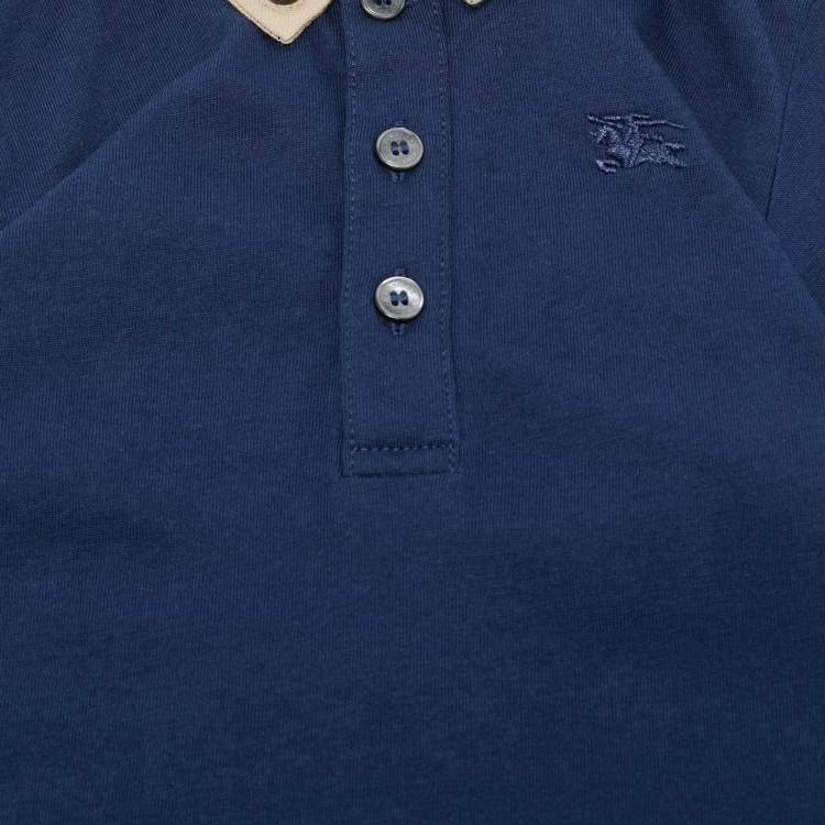 Pre Owned Burberry Children Blue Jersey T-Shirt 12M