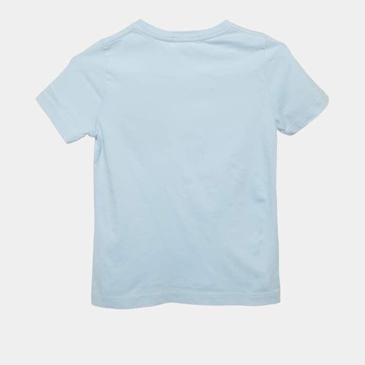 Pre Owned Burberry Children Blue Nova Checks Pocket T-Shirt 5 Yrs