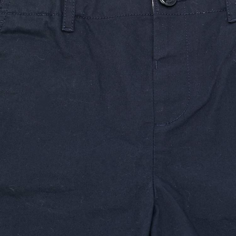 Pre Owned Burberry Children Navy Blue Cotton Shorts 3 Yrs