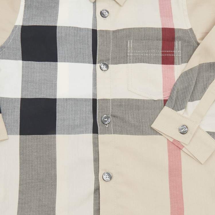Pre Owned Burberry Children Blue/Beige Cotton 3 Piece Set 12M