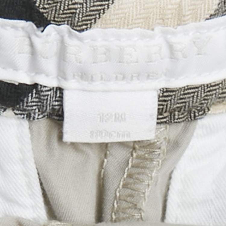 Pre Owned Burberry Children Blue/Beige Cotton 3 Piece Set 12M