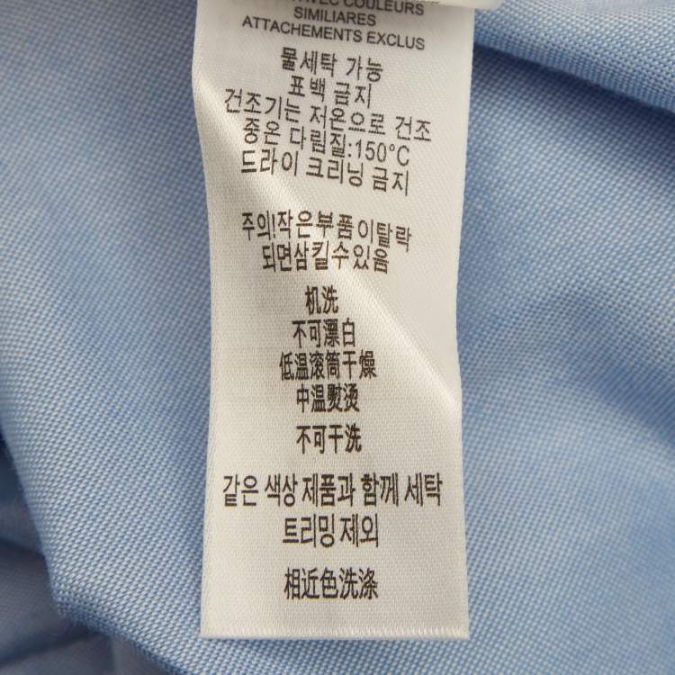 Pre Owned Burberry Children Blue Cotton Long Sleeve Shirt 2Y