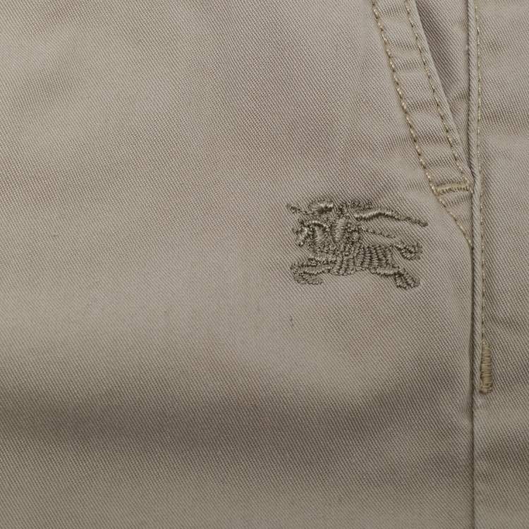 Pre Owned Burberry Blue/Beige Cotton 2 Piece Shorts and T-shirt Set 2 Yrs