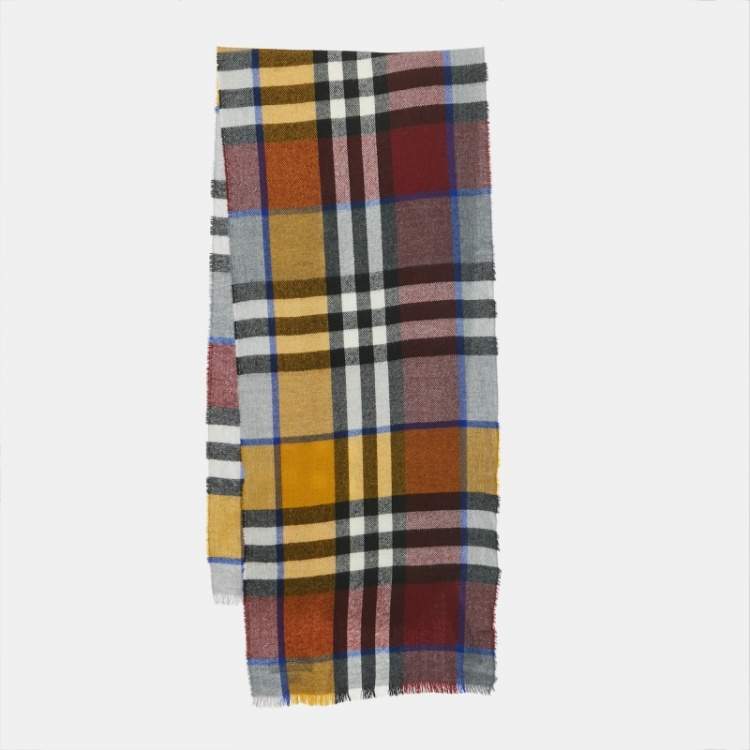 مملوكة مسبقًا Burberry Children Multicolor Checks Wool Stole