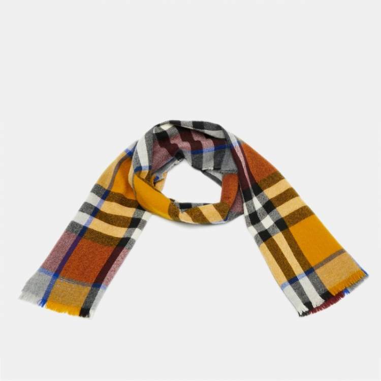 مملوكة مسبقًا Burberry Children Multicolor Checks Wool Stole