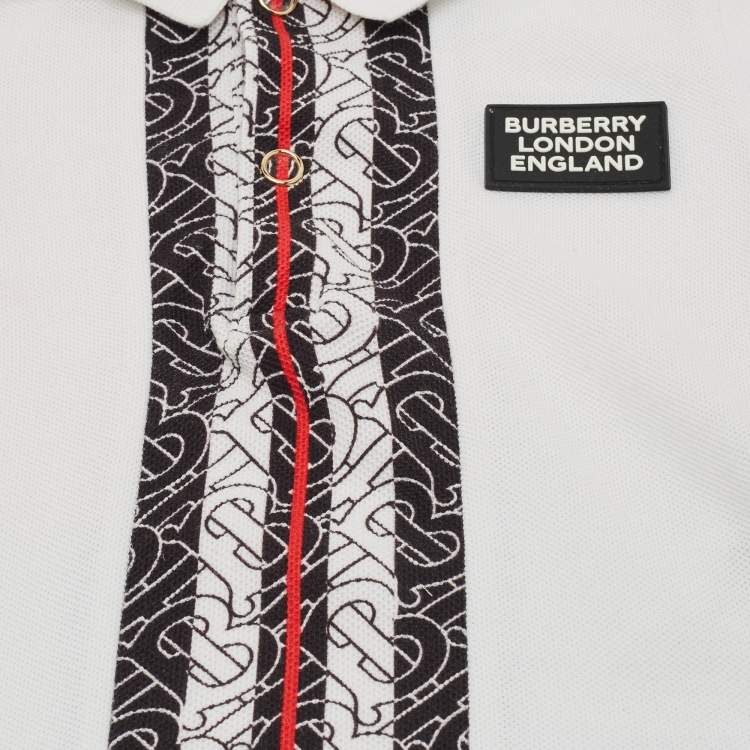 مملوكة مسبقًا Burberry White Logo Detail Cotton Knit T-Shirt 18M