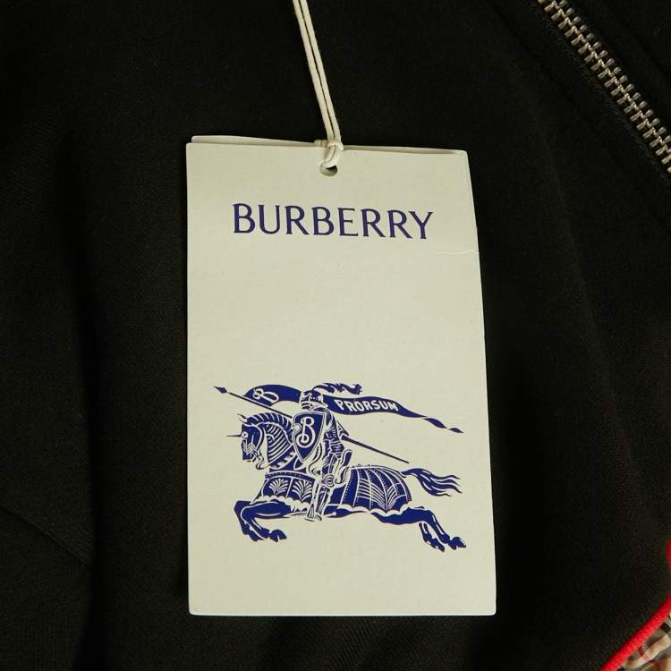 Pre Owned Burberry Black Cotton Check Kids Jonah Hoodie 12 Yrs