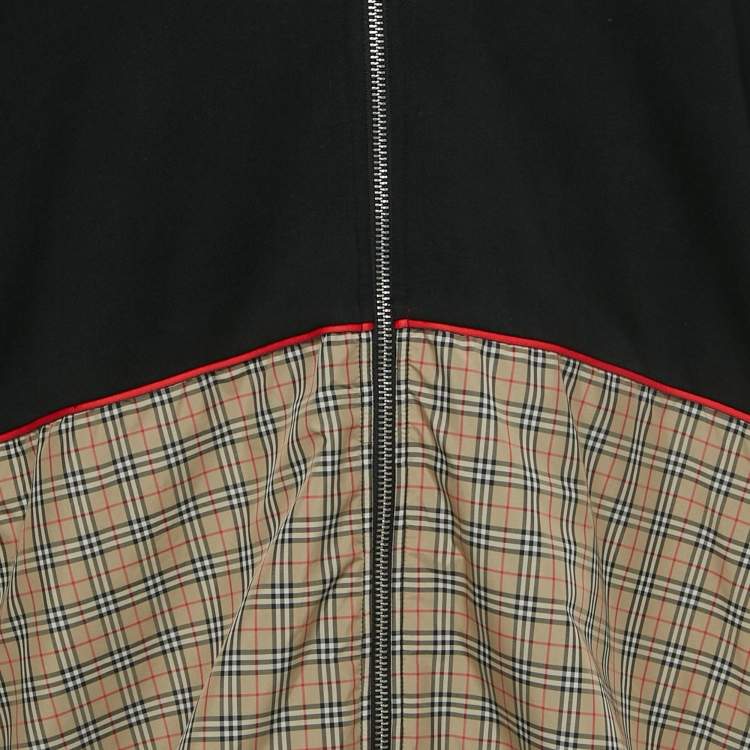 مملوكة مسبقًا Burberry Black Cotton Check Kids Jonah Hoodie 14 Yrs