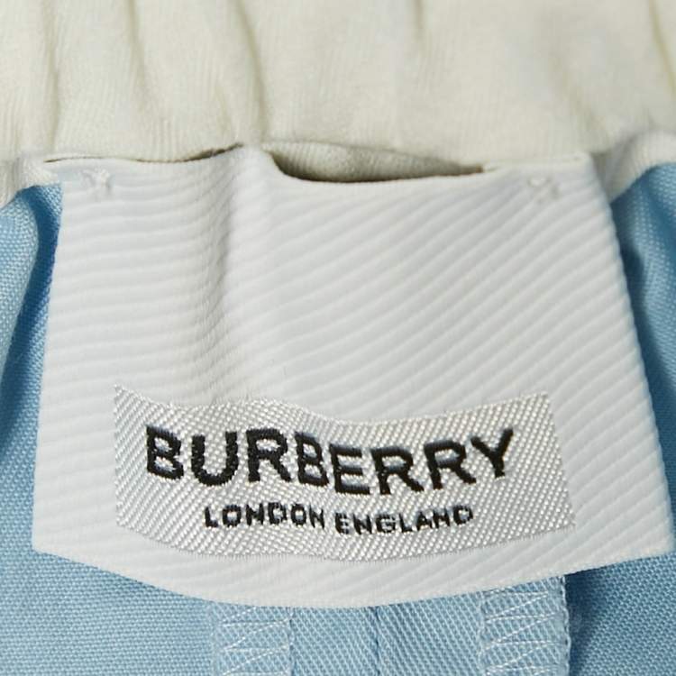 Pre Owned Burberry Kids Blue Cotton Shorts 18M