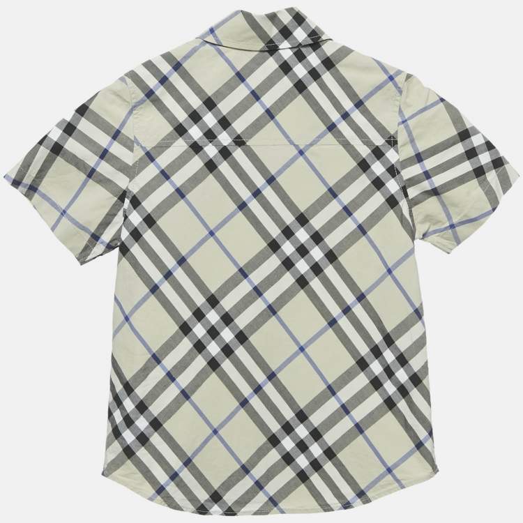 Pre Owned Burberry Kids Grey Nova Checks Cotton Shirt 4Yrs