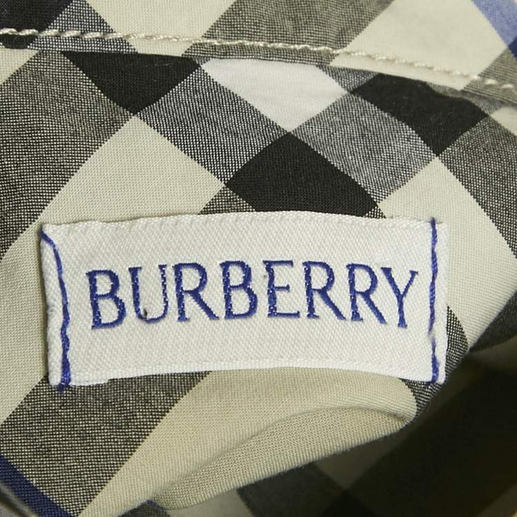 Pre Owned Burberry Kids Grey Nova Checks Cotton Shirt 4Yrs