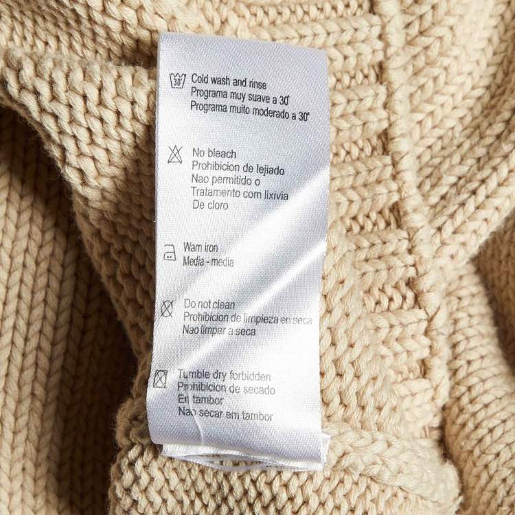 Pre Owned Burberry Beige Embroidered Cotton Full Sleeve Jumper 10 Yrs
