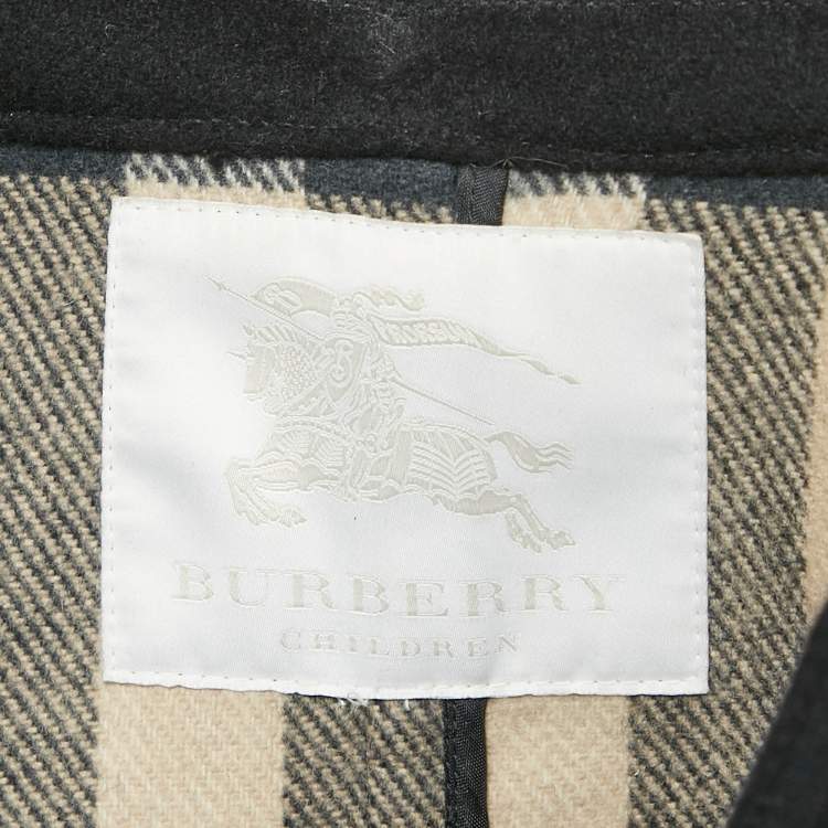 مملوكة مسبقًا Burberry Children Navy Blue Wool Felt Duffle Coat 14 Yrs