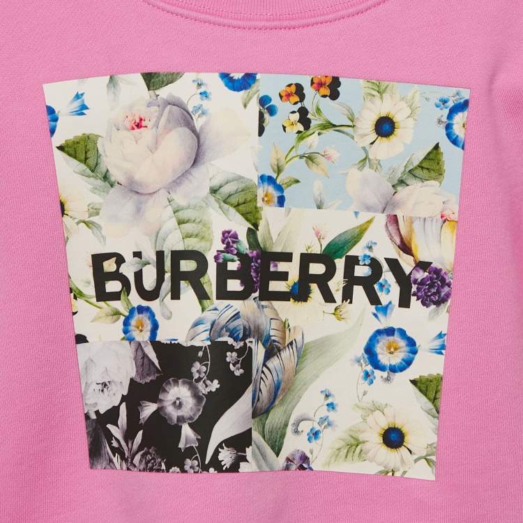 Pre Owned Burberry Kids Dutch Floral Print Cotton Sweatshirt 2 Yrs