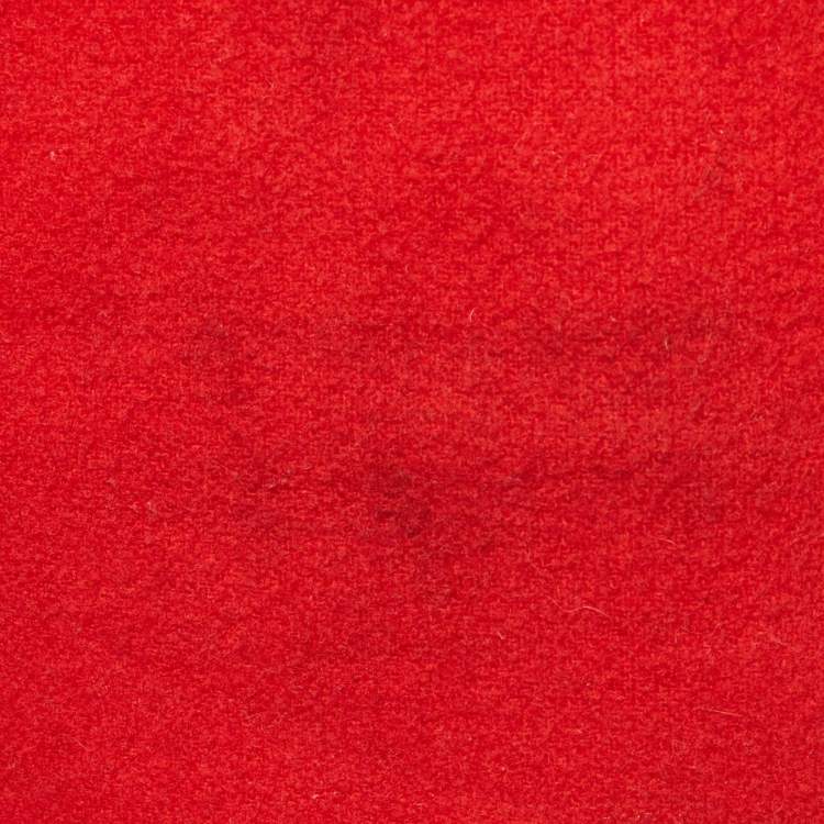 Pre Owned Burberry Kids Red Wool Felt Speciality Duffle Coat 4/5 Yrs