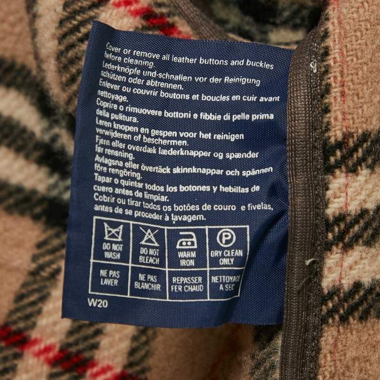 Pre Owned Burberry Kids Red Wool Felt Speciality Duffle Coat 4/5 Yrs