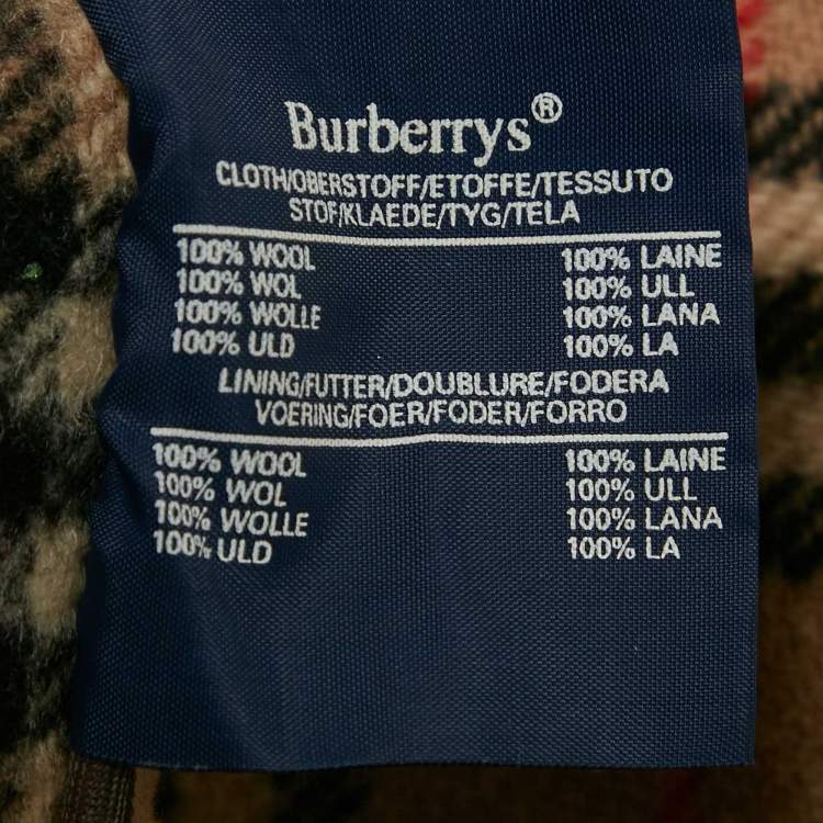 Pre Owned Burberry Kids Red Wool Felt Speciality Duffle Coat 4/5 Yrs