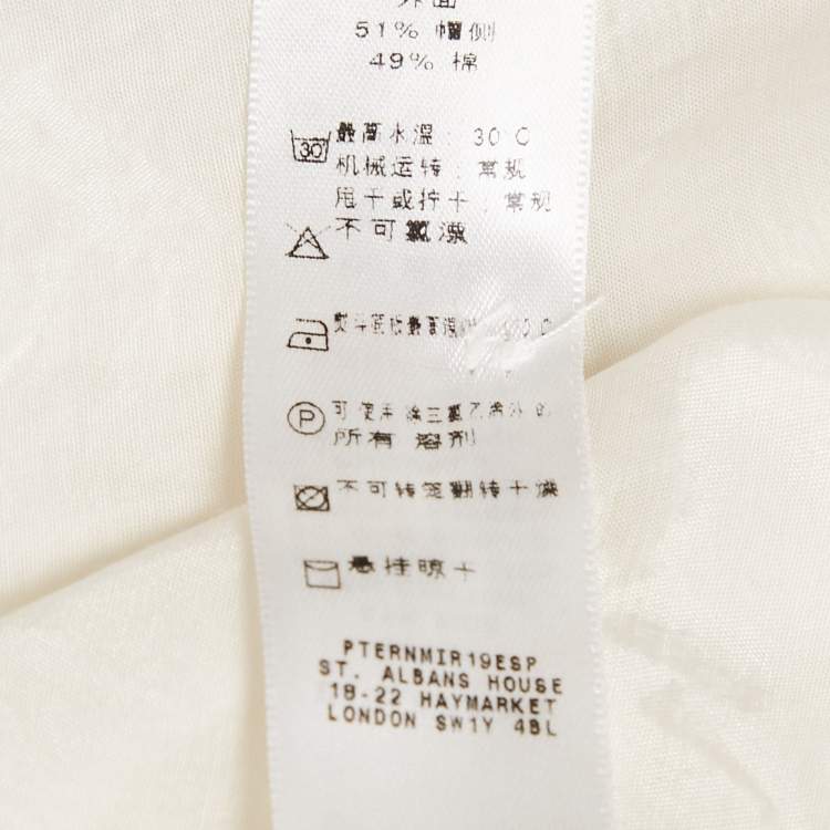 Pre Owned Burberry Kids White Silk and Cotton Button Front Top 16 Yrs