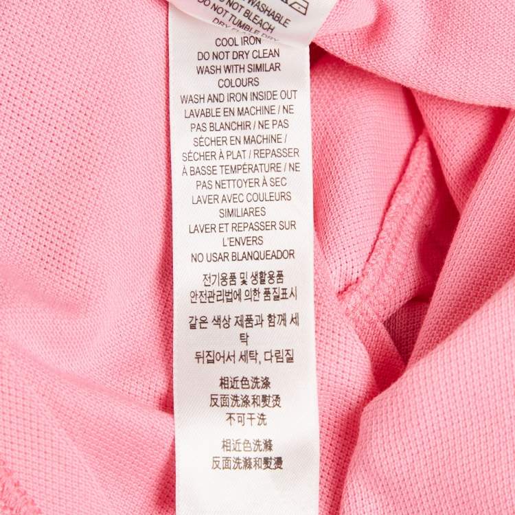 Pre Owned Burberry Kids Pink Cotton Pique Pleated Polo Dress 8 Yrs