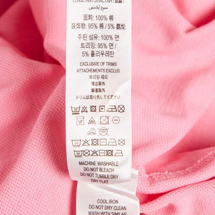 Pre Owned Burberry Kids Pink Cotton Pique Pleated Polo Dress 8 Yrs