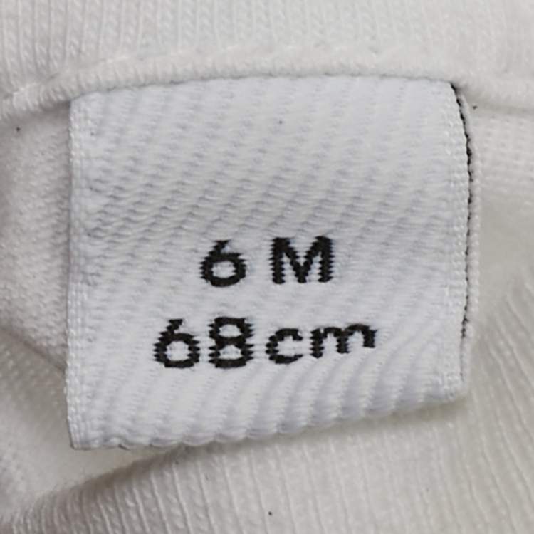 Pre Owned Burberry Kids White/Brown Checks Cotton Romper 6M